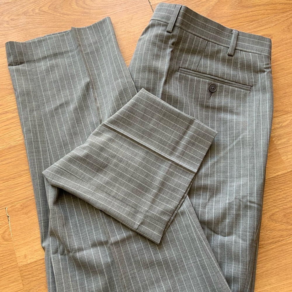 Grey Pinstripe Women’s Work Pant